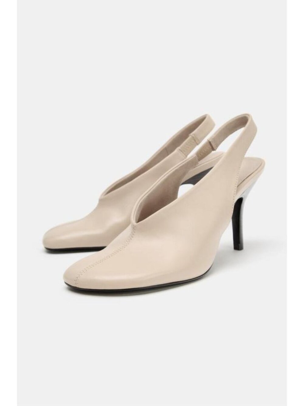 ZARA LIMITED EDITION LEATHER SLINGBACKS - Picture 7 of 7